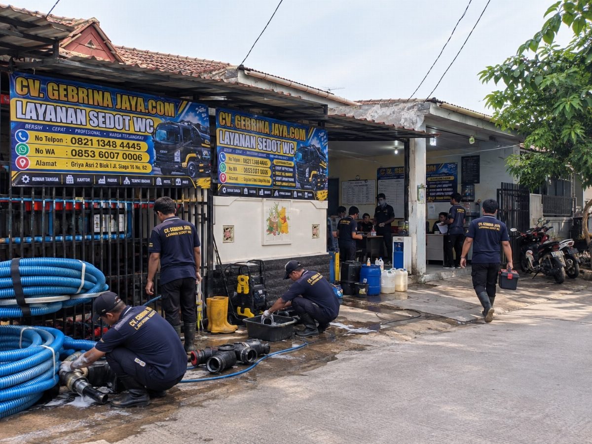 Tim Menyiapkan Peralatan di Kantor Griya Asri 2